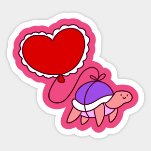 Heart Balloon Turtle Sticker